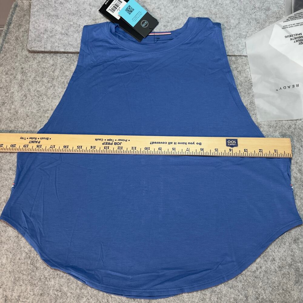 NWT Athleisure Yoga Crop Tank Top Blue Small 1002